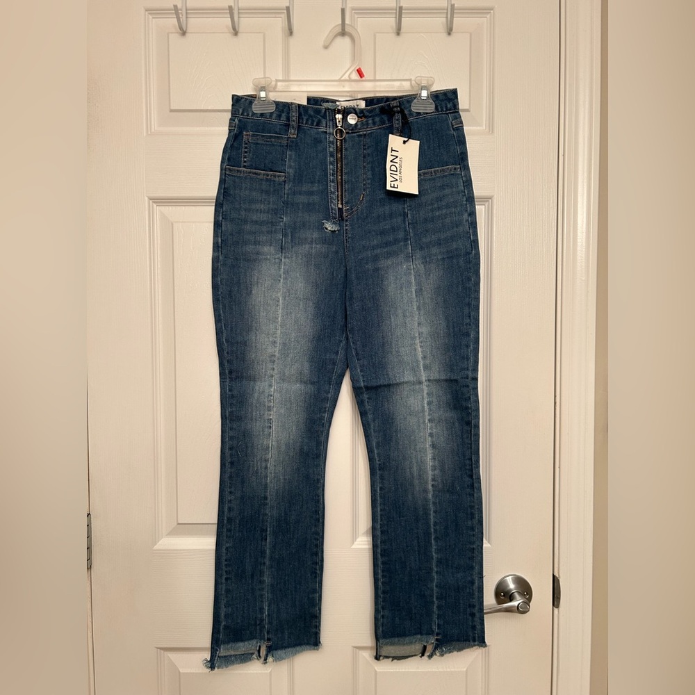 NWT EVIDNT x Anthropologie Tangier Step Hem Straight Leg Jeans